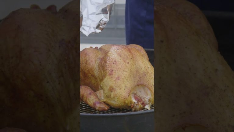 How to Transfer Turkey from Grill to Board #Shorts