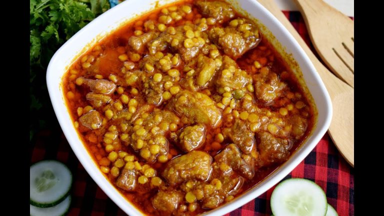 ছোলার ডালে গরুর মাংস রান্না || Beef curry with chickpea recipe by asha