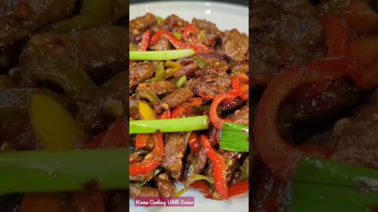 Beef Stir Fry @HomeCookingWithSaima84 #food #recipe #shorts #viral