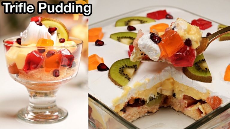 Fruit Custard Trifle Pudding Recipe – 20 Mins Quick Dessert | Christmas Special