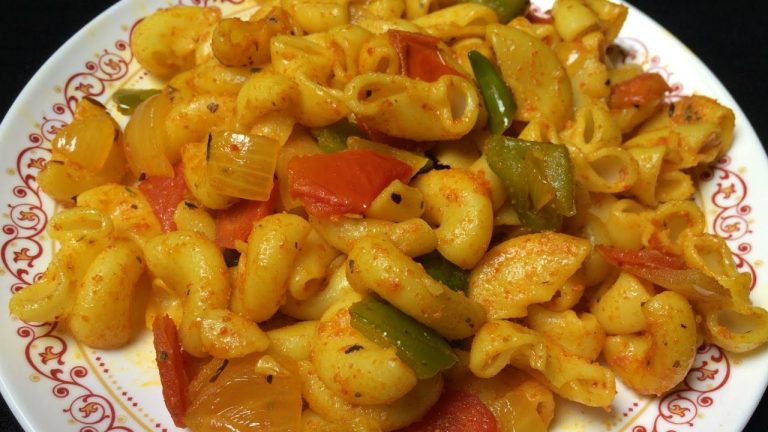 Indian Style Macaroni Pasta Recipe | Masala Macaroni | Chunky Vegetable Pasta | Flavours Of food
