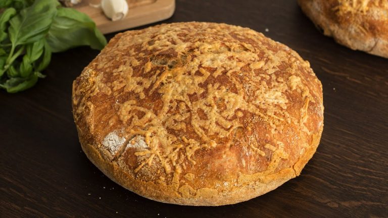 No-Knead Cheese Bread Recipe