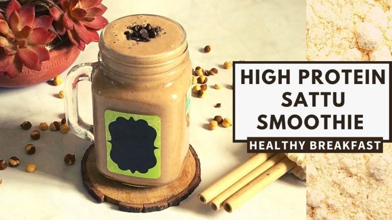High Protein Sattu Breakfast Smoothie Recipe | How to Make Quick Healthy Sattu Banana Choco Smoothie