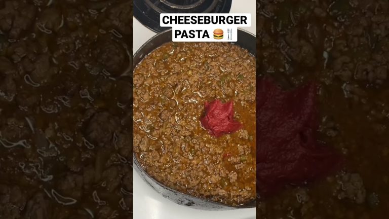CHEESEBURGER PASTA FULL RECIPE & VIDEO ON MY CHANNEL ! #cooking #tutorial #fyp