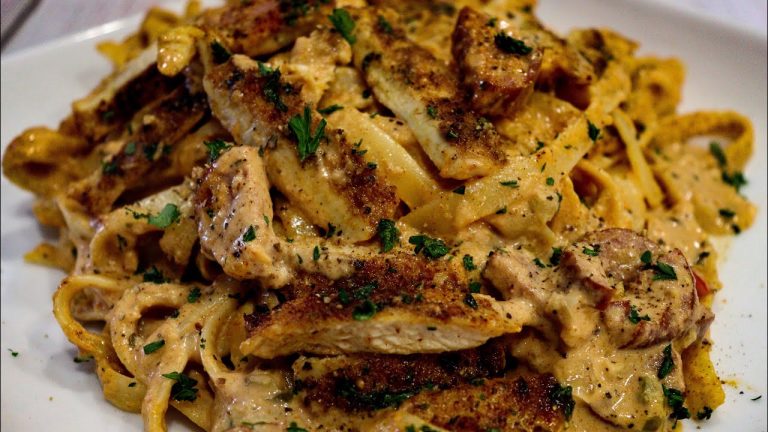 CAJUN CHICKEN AND SAUSAGE FETTUCCINE PASTA | PASTA RECIPES