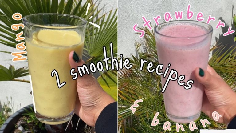 strawberry banana & mango smoothie | 2 smoothie recipes!