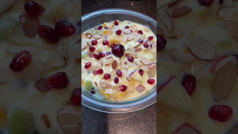 Fruit Custard Recipe| Easy Summer Dessert Recipe#shorts