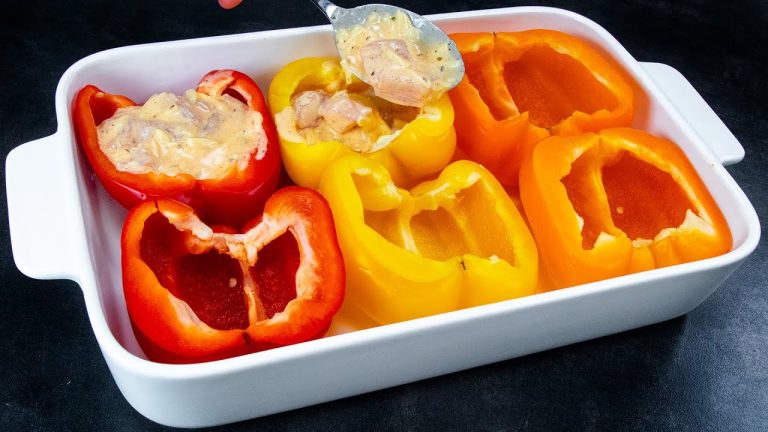 Colorful dinner using 3 bell peppers and chicken breast. I’ve licked the tray!