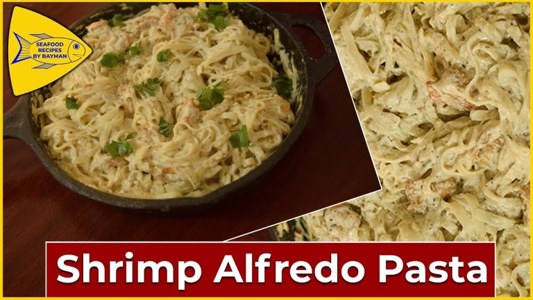 Shrimp Alfredo Pasta | Cheesy Pasta Recipe @Seafood Recipes By Bayman
