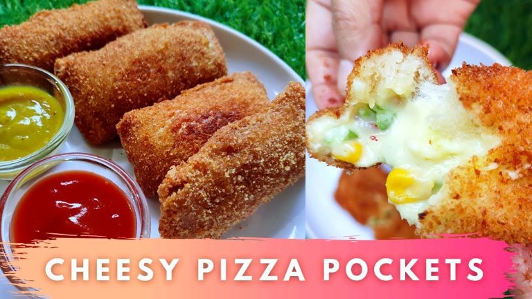 Crispy Cheesy Pizza Pockets | Crispy Cheesy Bread Pocket | Easy Snacks Recipe | Crispy Cheese Pocket