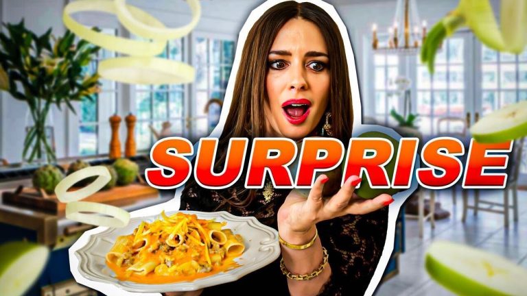 Italian Pasta Recipe With a TWIST! | Apple Garnish & Red Bell Pepper Sauce