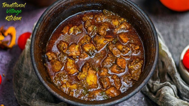 VILLAGE COOKING PORK GRAVY RECIPE | PORK MEAT COOKING PROCESS | PORK CURRY