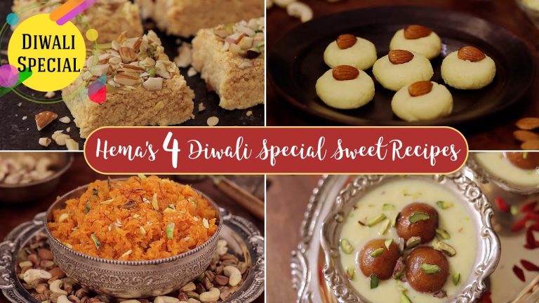 Hema's 4 Diwali Special Sweet Recipes | Easy Sweet Recipes | Indian Sweets | Dessert Recipes