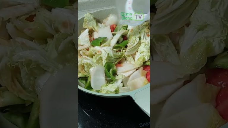 簡單上菜，快速1分鐘做好大白菜炒番茄，無敵好吃！│Sweet Potato Pancake《簡單快手料理系列ep23》 #shorts