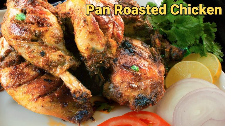 Pan Roasted Chicken Recipe | No Oven Chicken Roast | Crispy and Juicy Chicken Roast