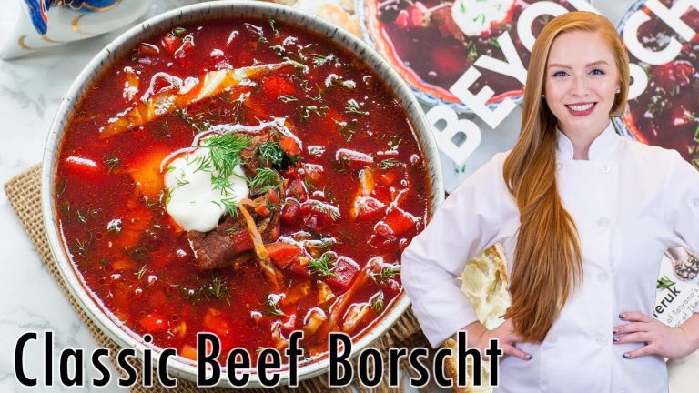 The BEST Classic Beef Borscht Recipe (Борщ) – Ukrainian Beet Soup w/ Beef! Family Recipe!!