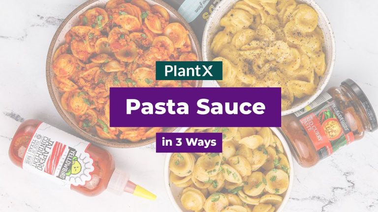 Easy Vegan Pasta Sauces 3 Ways – 100% Plant-based recipes by PlantX (Vegan Recipe Ideas)