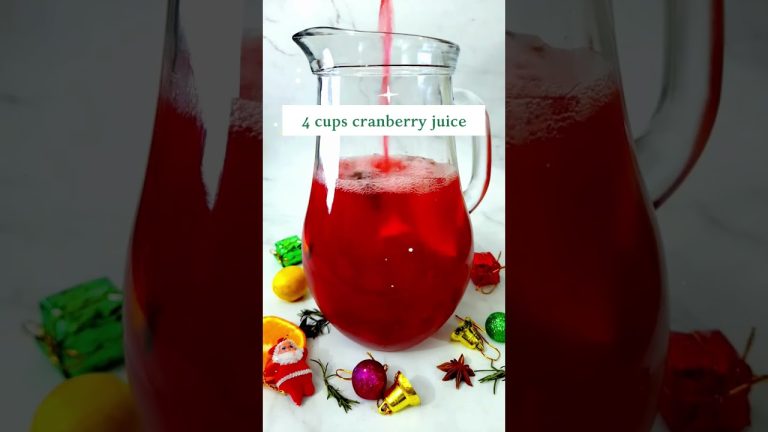 Christmas Party Punch Recipe #Shorts | Non-alcoholic Fruit Punch