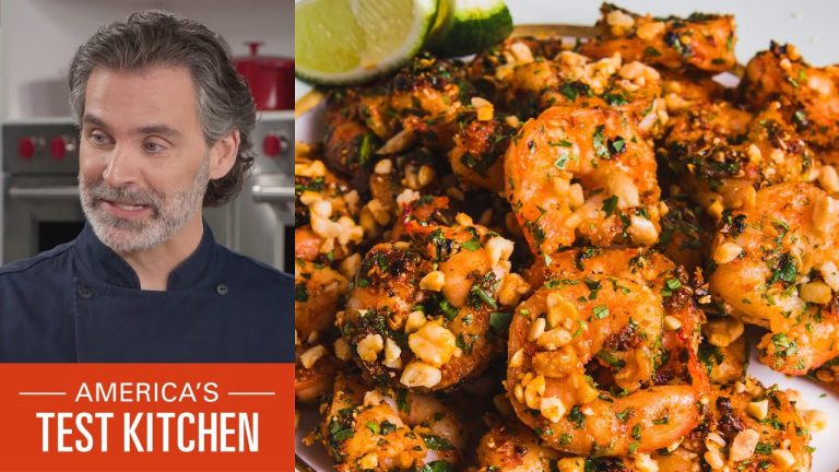 How to Make Pan-Seared Shrimp with Peanuts, Black Pepper, and Lime