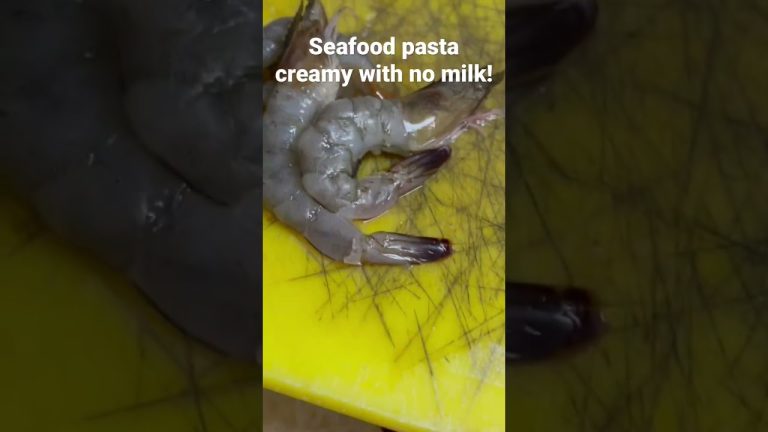 Creamy seafood pasta done in 15 mins!