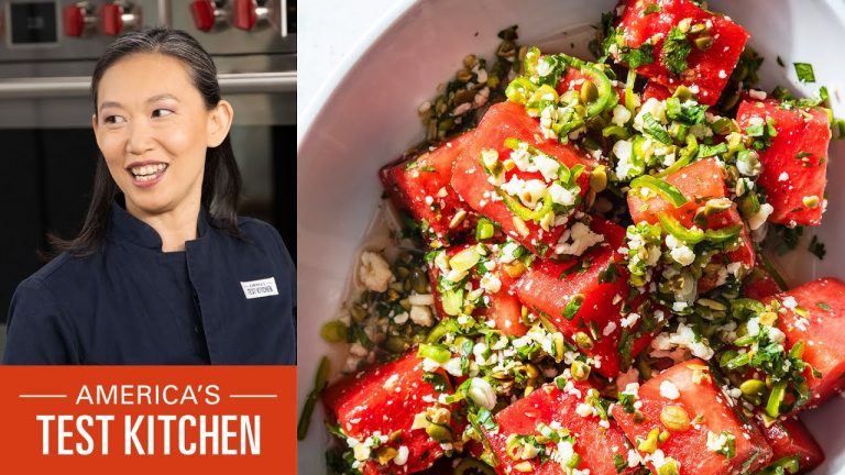 How to Make a Watermelon Salad with Cotija and Serrano Chiles