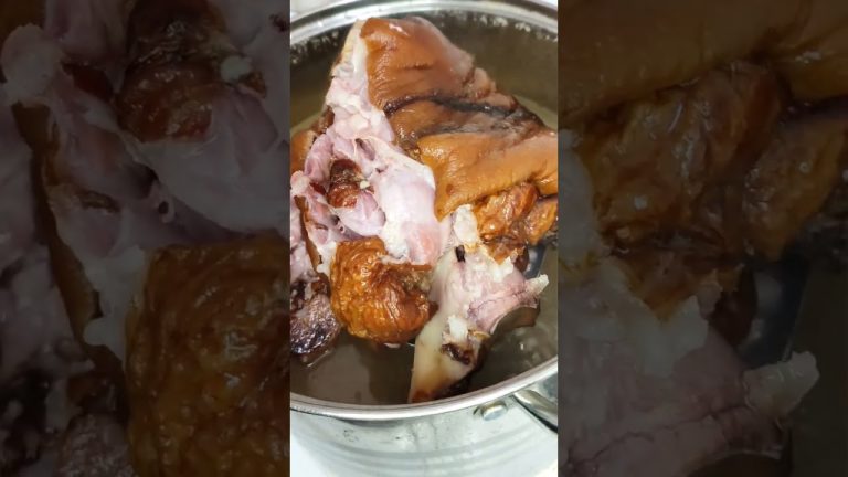 Smoked pork, cooked for 3 hours. Very tasty food recipe.