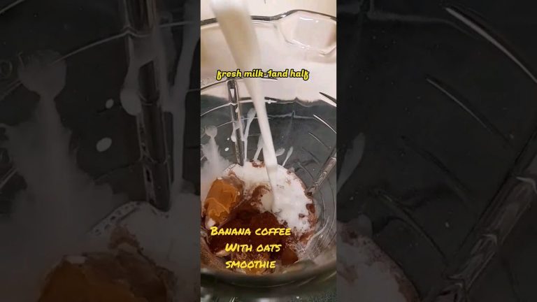 Banana coffee with oats smoothie #shorts #trendingshorts