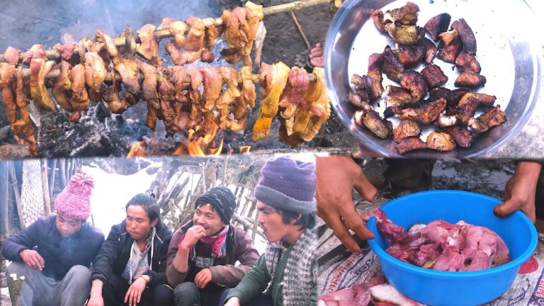 pork BBQ in the jungle ||  Himalayan cooking Nepal ||