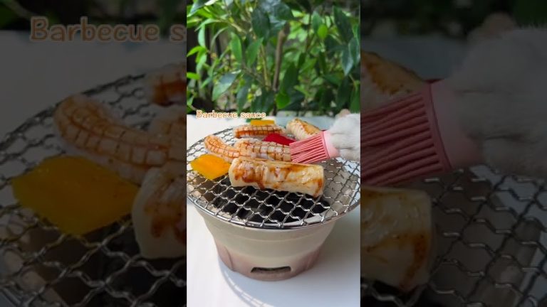 So Yummy Seafood BBQ For One!~ | ASMR Grilling Recipe | Chef Cat Cooking  #tiktok #Shorts