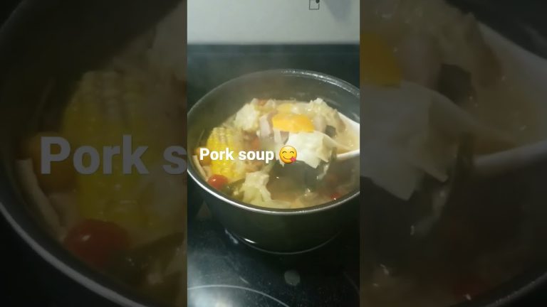 Pork soup, perfect for cold weather #asmr #food #satisfying #health #shorts #shorts