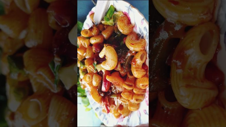 Street style MACRONI😍 #shorts #pasta #macroni