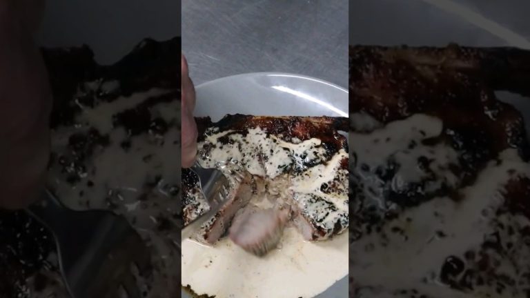 2 Bone pork chop with Alabama White sauce #shorts