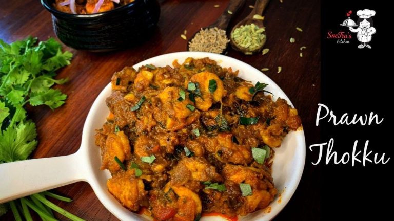 Prawn Thokku Recipe In Tamil | Eral Varuvaal | Seafood Recipes In Tamil | SneTra's Kitchen