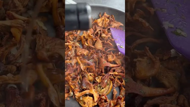 How to make mushrooms pasta. Italian chanterelles and Alfredo sauce pasta. #shorts #cooking #pasta