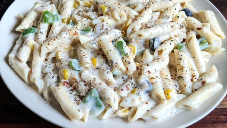 Creamy White Sauce Pasta recipe | Pasta recipe | Kitchen Flames #shorts