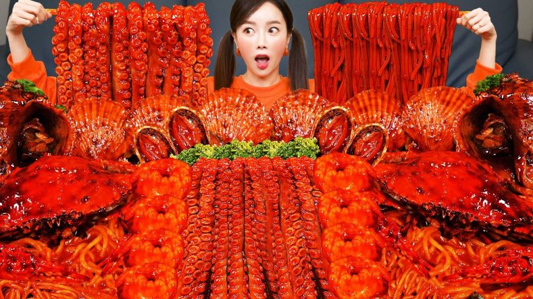 불닭 낙지 🐙 해산물 FLEX 매운맛볶음짬뽕 먹방 Spicy Octopus Seafood Stir Fried Jjamppong Recipe Mukbang ASMR Ssoyoung