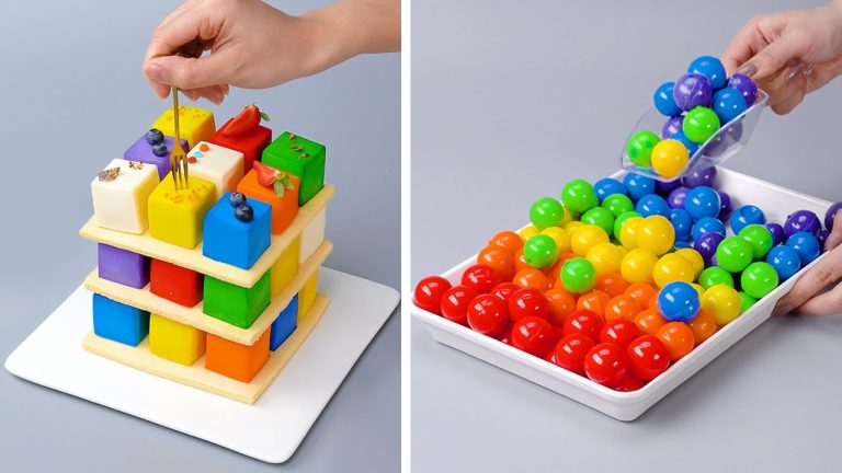 Top Yummy Colorful Cake Decorating Recipe | Satisfying Melted Rainbow Dessert Videos