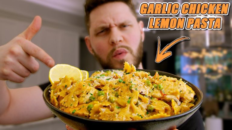 My NEW Favorite ONE Pot Pasta! Garlic Lemon Chicken Pasta!