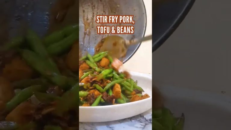 Stir Fry Recipe | Pork, Tofu and Bagiuo Beans #shorts