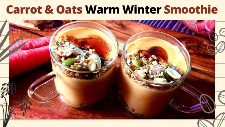 Carrot Oats Warm Winter Smoothie Recipe | Quick Easy Hot Spiced Drink for Breakfast | Weight Loss