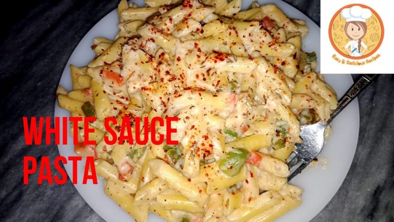 Pasta in White Sauce – Penne White Sauce Pasta Recipe / Alfredo White Sauce Pasta-Cooking with Mirha