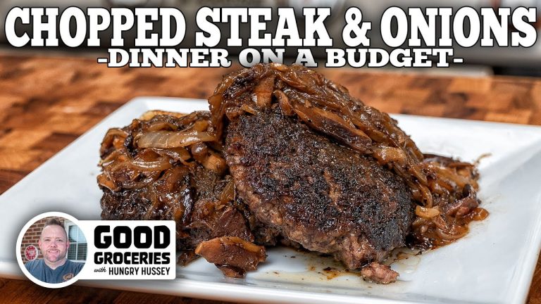 Chopped Steak with Caramelized Onions & Mushrooms | Blackstone Griddle Recipes