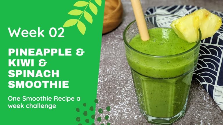 Pineapple & Kiwi & Spinach Smoothie | Week #02 | One Smoothie Recipe a Week #shorts