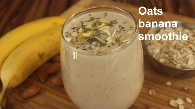 Healthy smoothie recipe for weight loss  | Oats banana smoothie | No sugar smoothie