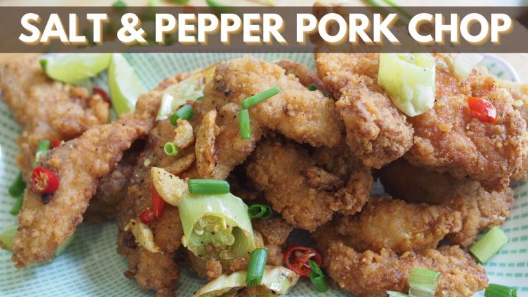 JUICY CRUNCHY Salt Pepper Pork Chops Recipe | Wally Cooks Everything
