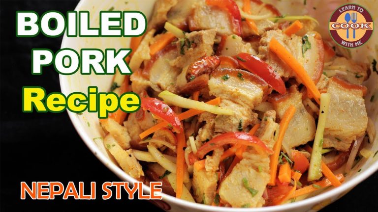 BOILED PORK Recipe (SADHEKO) – Nepali Style | Easy & Quick Recipe – Non Veg. Snack