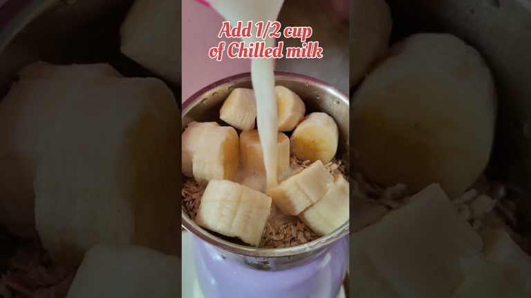 How to make healthy  #smoothie for #fatloss! With oats and banana! #shorts #viral #youtubeshorts