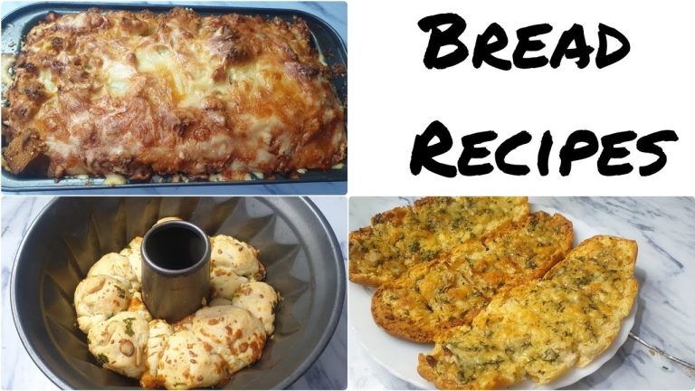 3 different bread recipes| Breakfast casserole bread| pull apart bread| garlic bread| buan appetito