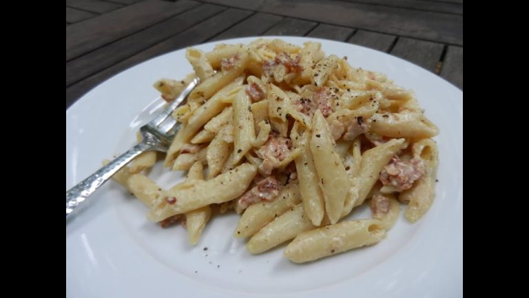 Penne Pasta with a Creamy Bacon Sauce – Easy Pasta Recipe