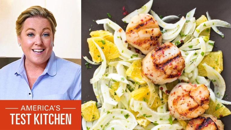 How to Make Grilled Scallops with Fennel and Orange Salad